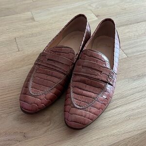 J Crew Croc style loafers 7